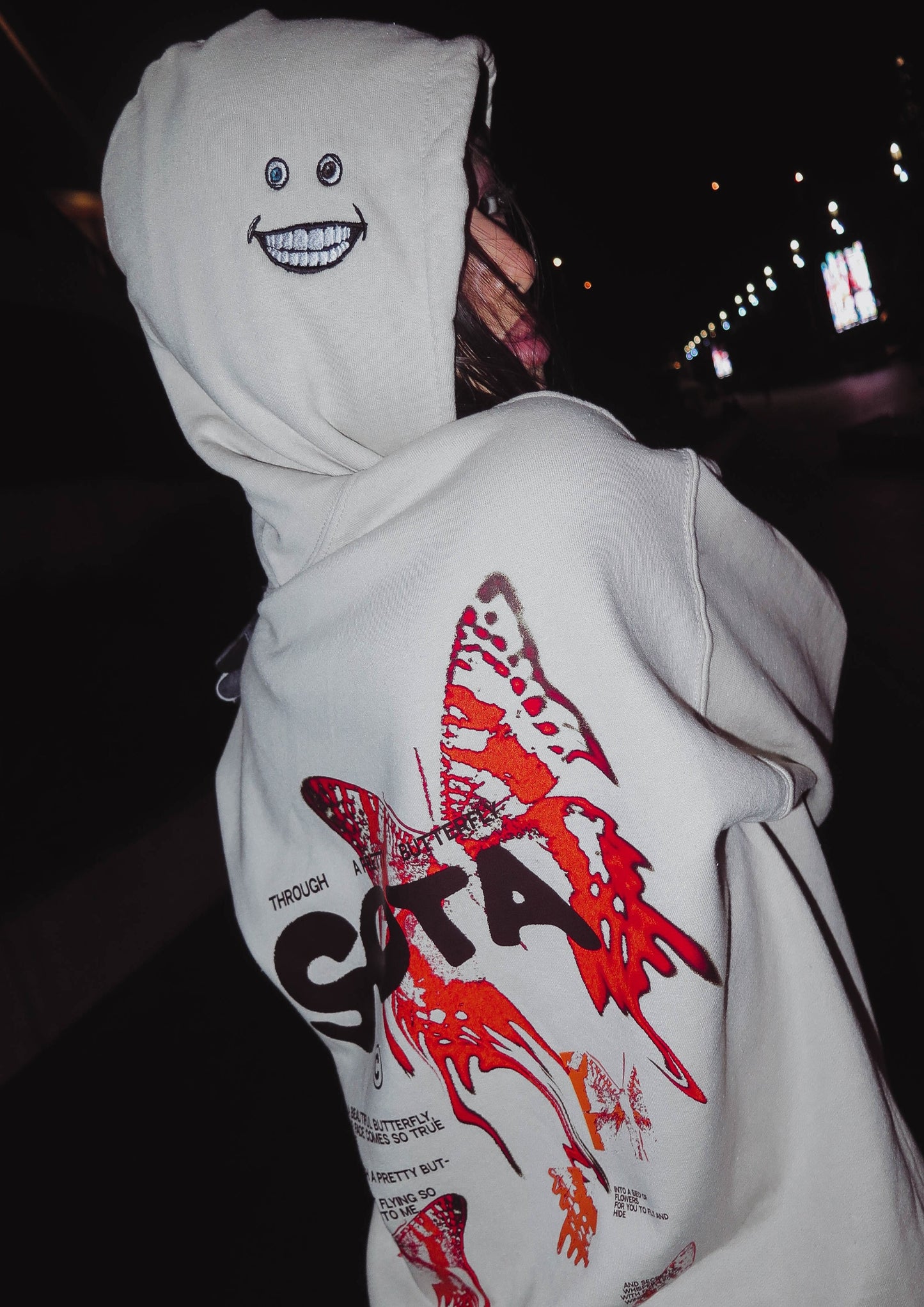 SOTA 'SMILE' EMBROIDERY SAND HOODIE
